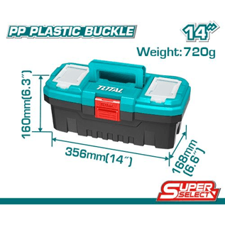 Total TPBX0141 Plastic Tool Box 14 Total TPBX0141 Plastic Tool Box 14